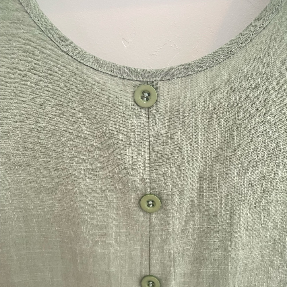Shein cotton blend play suit beach cover up sage green NWOT small - Picture 3 of 8